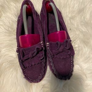 Purple moccasins size 8